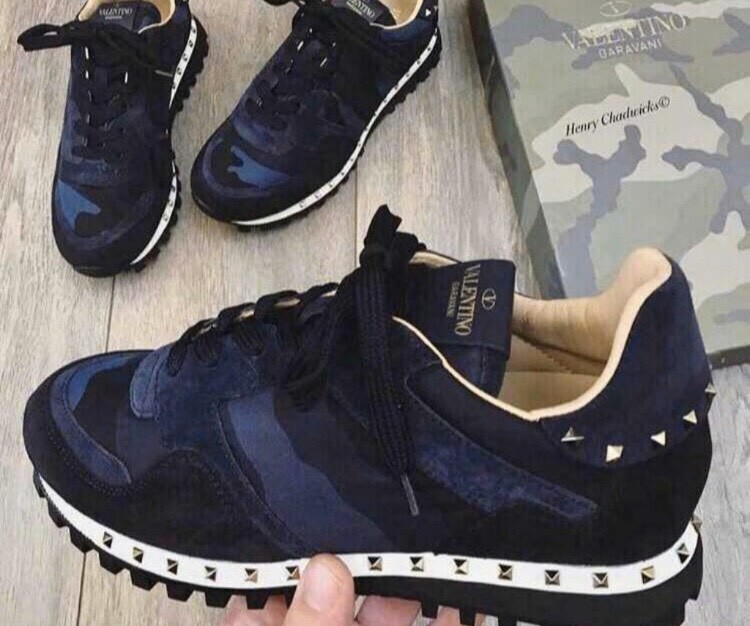 valentino rock runners blue